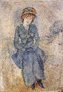 Jules Pascin Aiermina wearing the green dress Germany oil painting artist